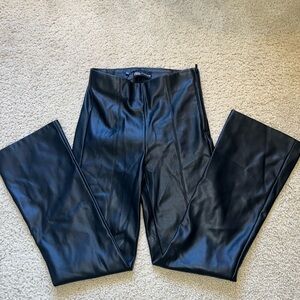 Black Faux Leather Pants